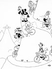 Dubout, dessin du Tour de France