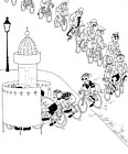Dubout, dessin du Tour de France